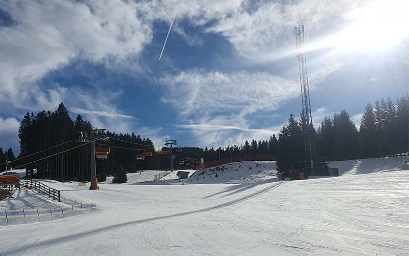 Herrliches Skifahr-Wetter