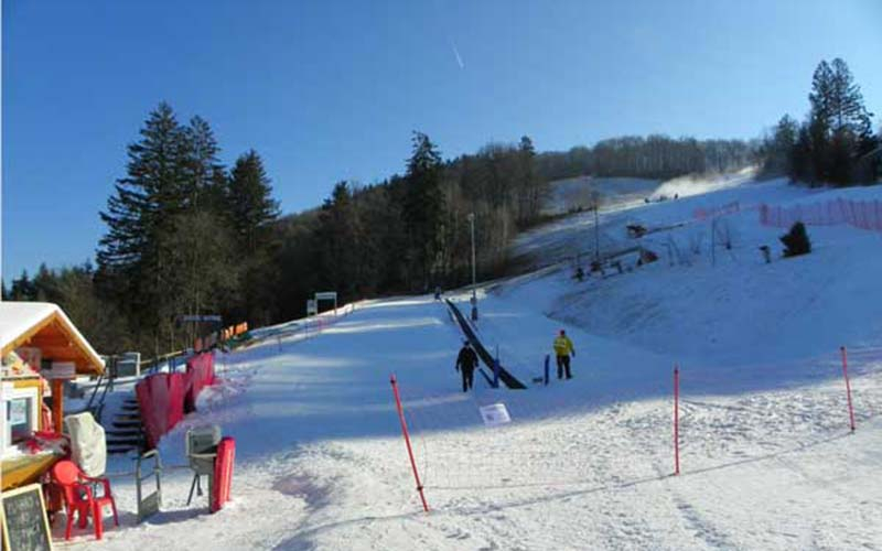 Gleich beim Hotel gehts auf die Piste