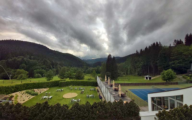 Der Ausblick von der Terrasse