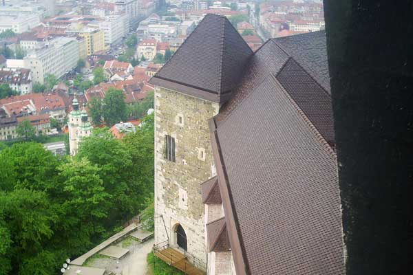 Blick von der Burg auf Ljubljana