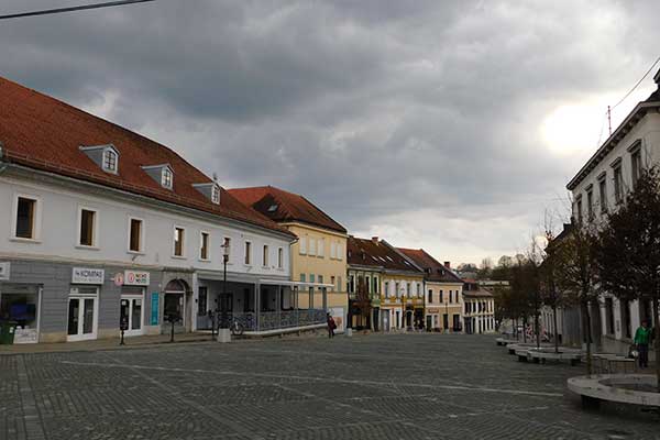 Der Hauptplatz von Novo mesto