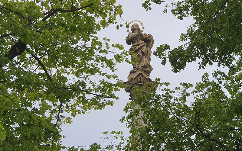 Die Mariensäule am Hauptplatz