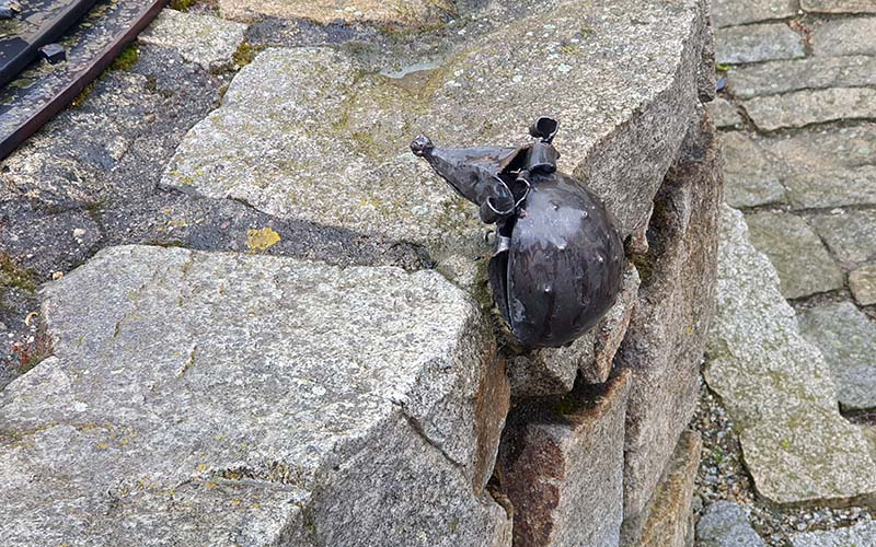 Die Igel verzieren den Brunnen hinterm Rathaus und sind ein Wahrzeichen der Stadt