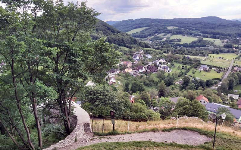 Ein Blick zurück auf die Stadt