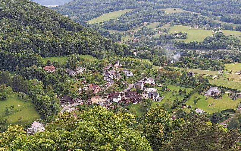 Ein Blick auf die Stadt von oben