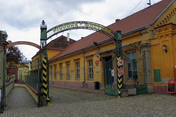 Blick auf die alte Brauerei