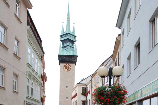 Blick zum Rathausturm