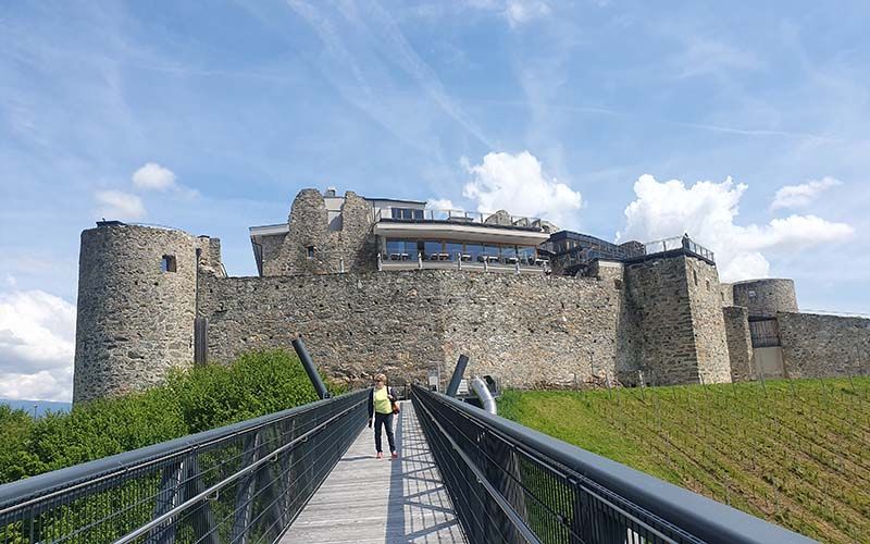 Burg Taggenbrunn - Blick vom Aufzug aus