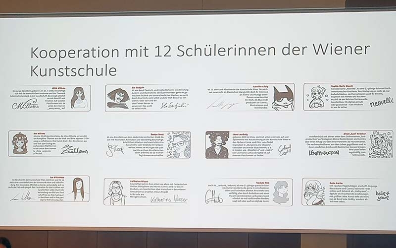 Sie alle sind für die Comics im Buch verantwortlich