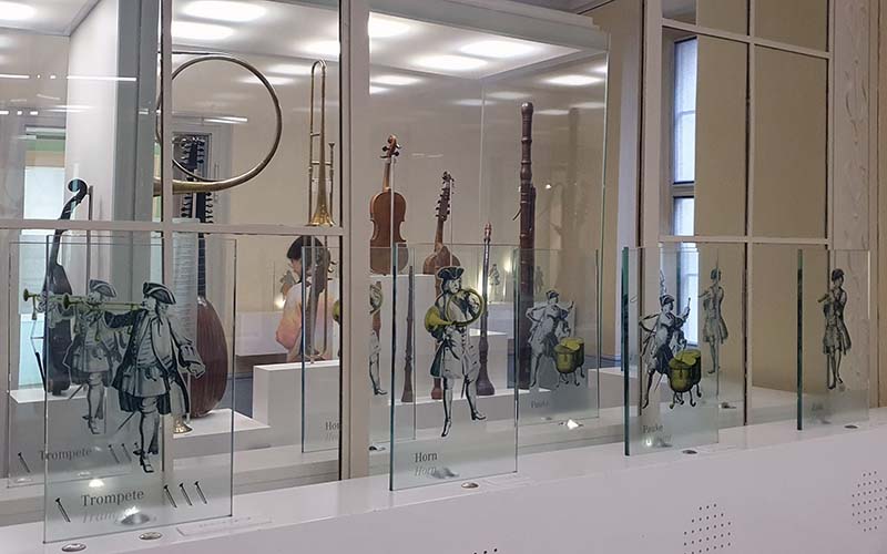 Blick in die Ausstellung im Bach-Museum
