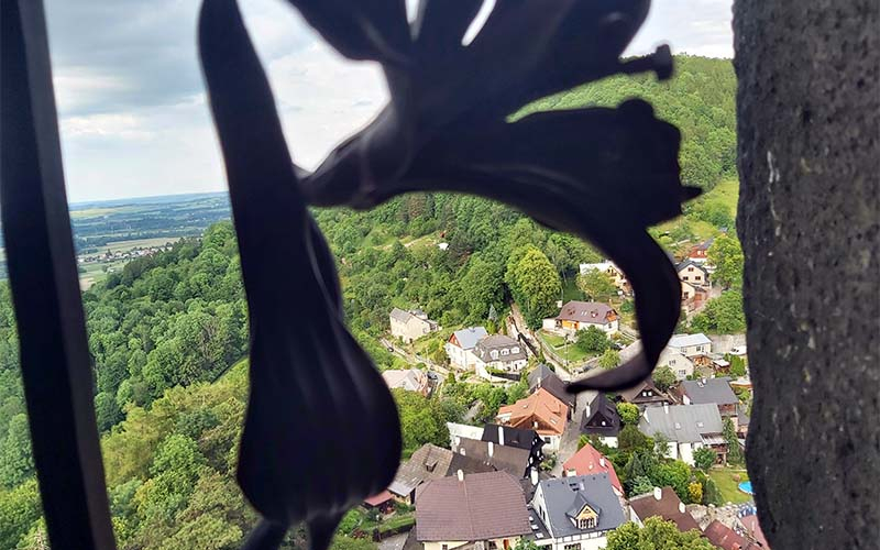 Blick vom Aussichtsturm auf Štramberk