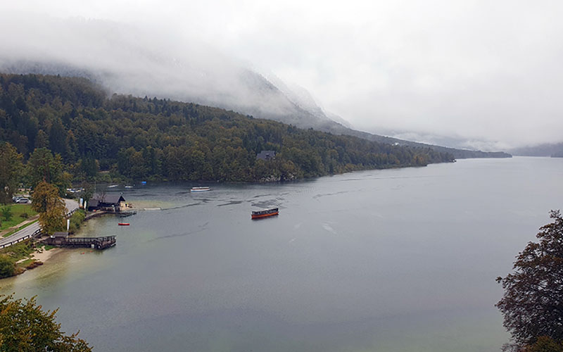 Blick auf den See vom Glockenturm aus