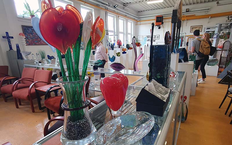 Blick in den Verkaufsshop