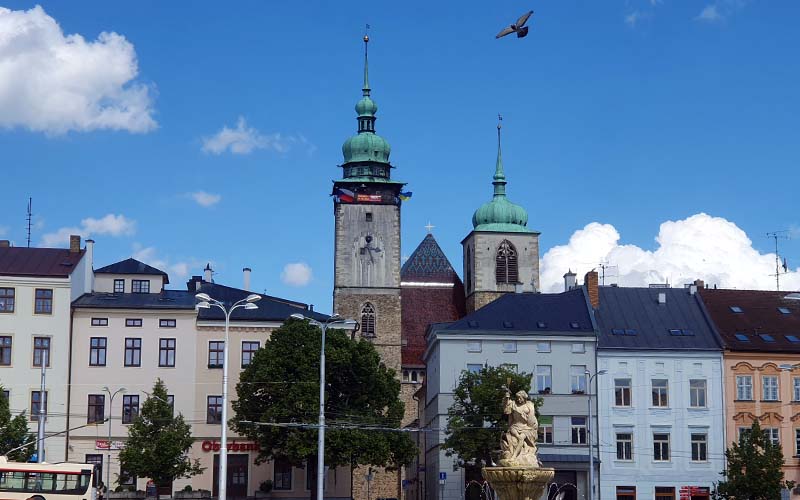 Jihlava - Masarykplatz mit Blick zur Jakobskirche