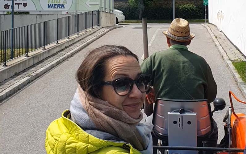 Bei der Traktorfahrt