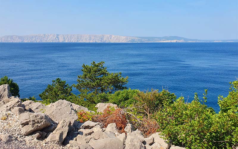Blick auf das Meer Richtung Insel Krk