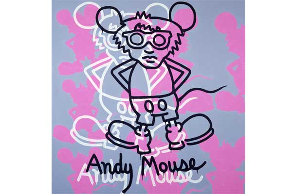 Andy Mouse. Die Homage von Keith Haring an seinen Freund Andy Warhol.