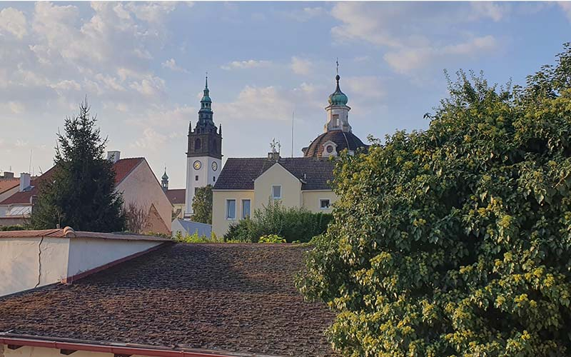 Die Aussicht von der Terrasse der Präsidenten-Suite