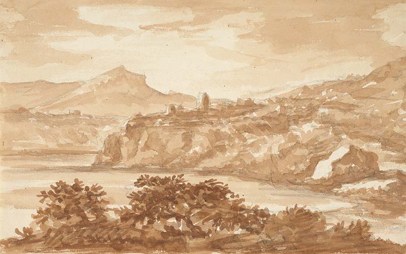 Johann Wolfgang von Goethe: Seelandschaft, 1787, Albertina (Foto © Albertina, Wien)