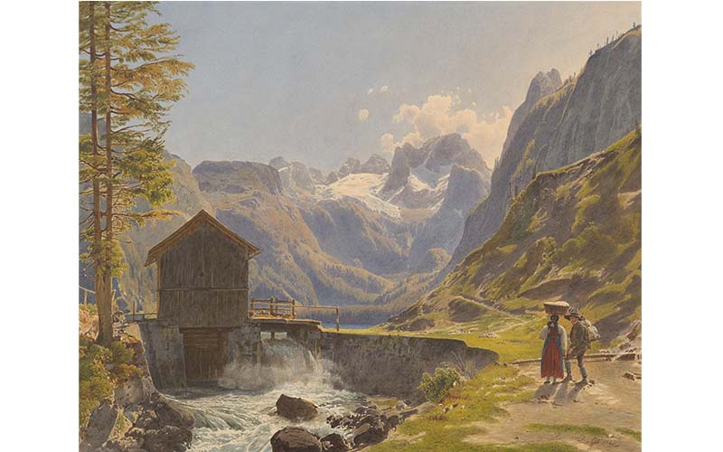 Rudolf von Alt: Der Dachstein im Salzkammergut, 1840, Albertina (Foto © Albertina, Wien)