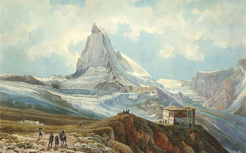Thomas Ender: Das Matterhorn vom Gornergrat gesehen, 1854 Albertina (Foto © Albertina, Wien)