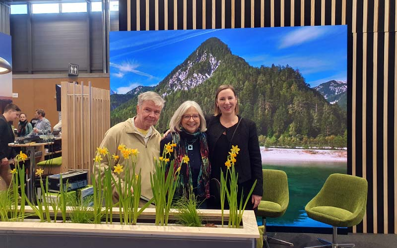 Am slowenischen Stand mit Žana Marijan, der Direktorin des slowenischen Tourismusbüros in Wien