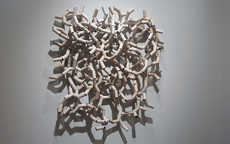 Klopapierrollen wachsen aus der Wand