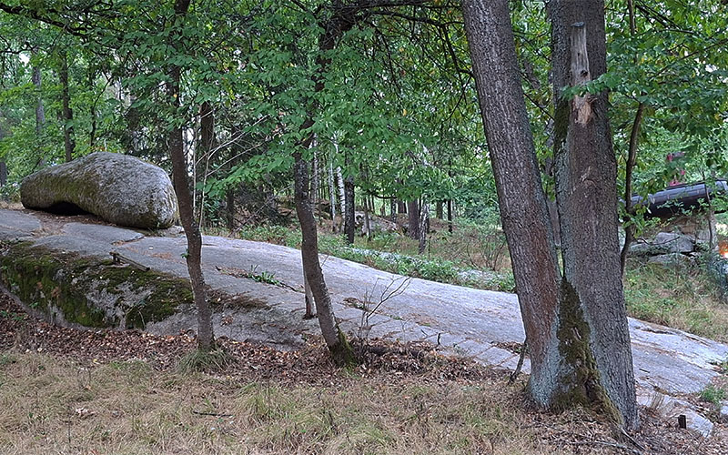Eine Rutschbahn für Steine