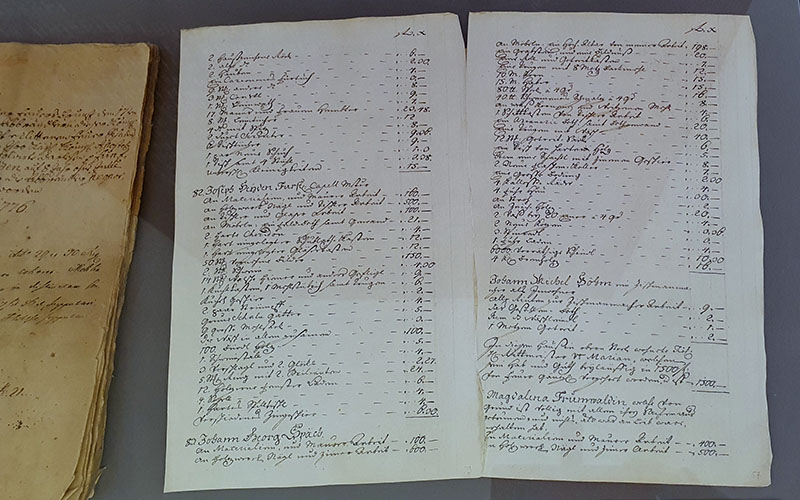 Eine Kostenaufstellung aus dem Hause Haydn