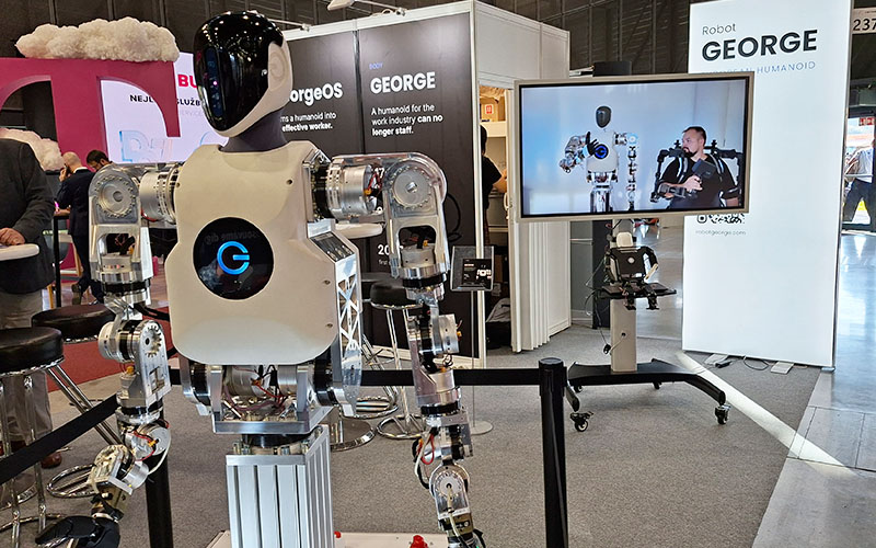 Ein europäischer humanoider Roboter