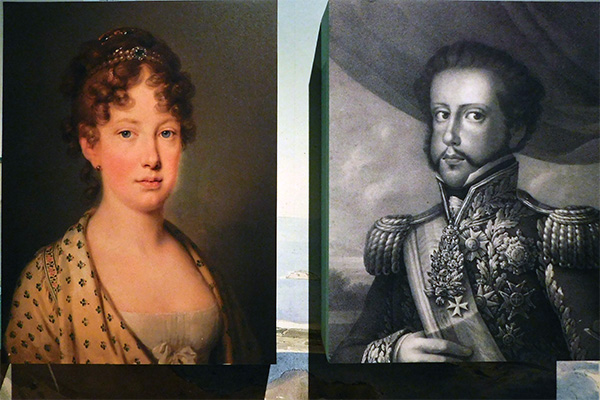Kronprinzessin Leopoldine und der portugiesischen Thronfolger Dom Pedro