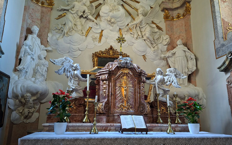 In der Schlosskapelle von Schloss Eckartsau