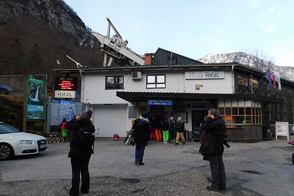 Die Talstation des Skigebiets