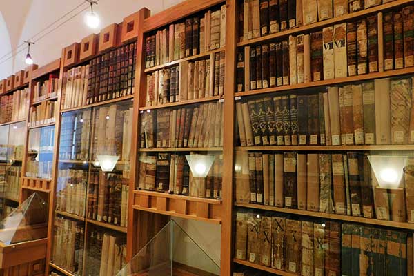 Blick in die Bibliothek des Klosters Kostanjevica