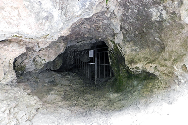 Blick zum Eingang der Dante Höhle