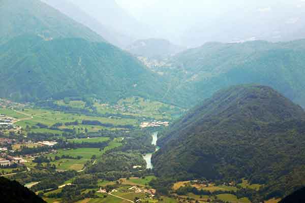 Ausblick ins Tal zum Isonzo