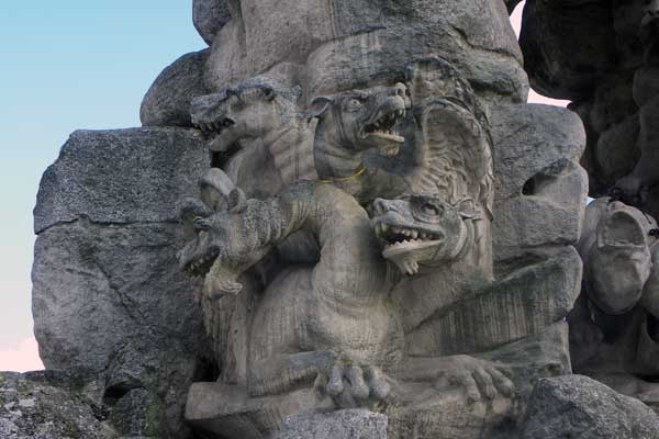 Detail des Parnasbrunnen