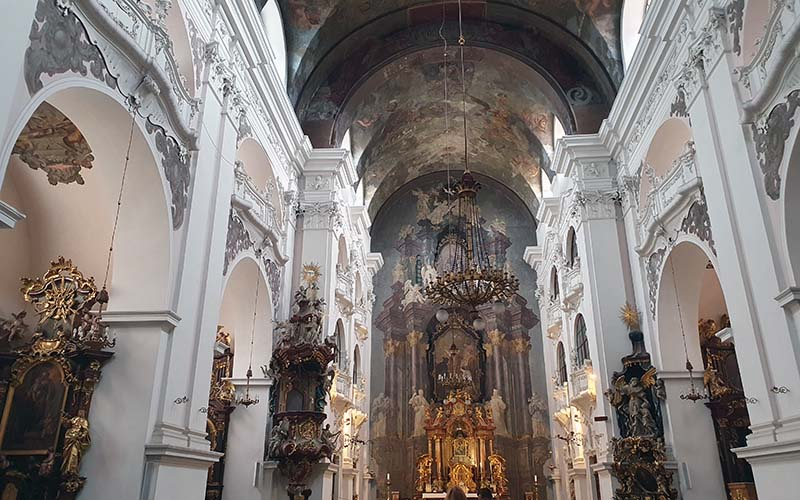 Blick in die Ignaziuskirche in Iglau