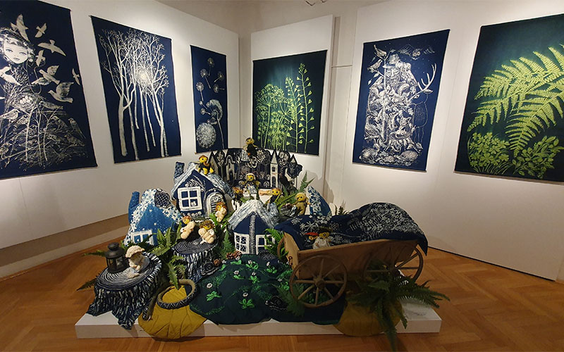 Die Weihnachts-Sonderausstellung mit Blaudruck