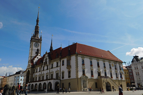 Blick auf das Rathaus in Olmütz
