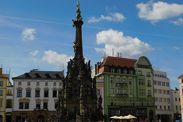 Unesco Weltkulturerbe: Die Dreifaltigkeitssäule am Oberen Platz in Olmütz 
