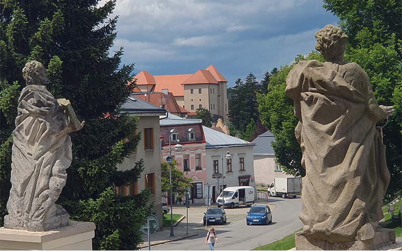 Blick von der Kirche Mariä Himmelfahrt