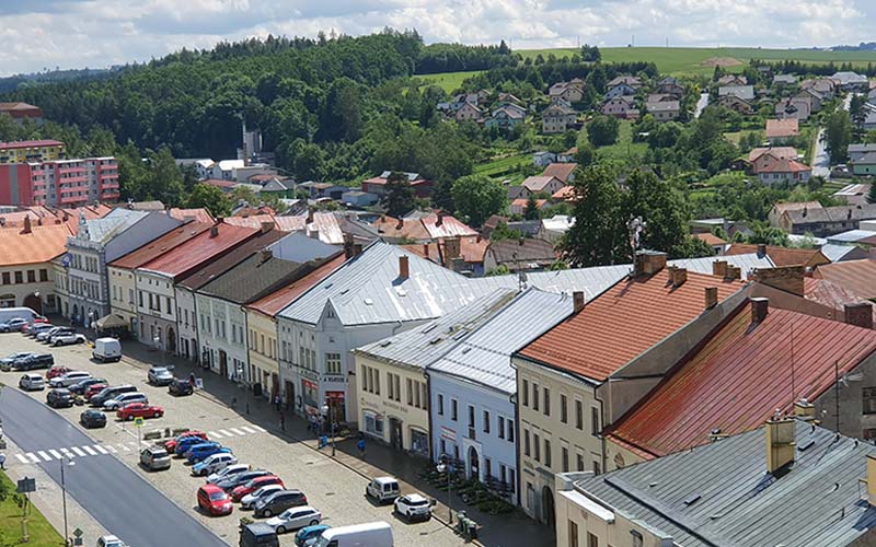 Blick vom Turm der Kirche Mariä Himmelfahrt