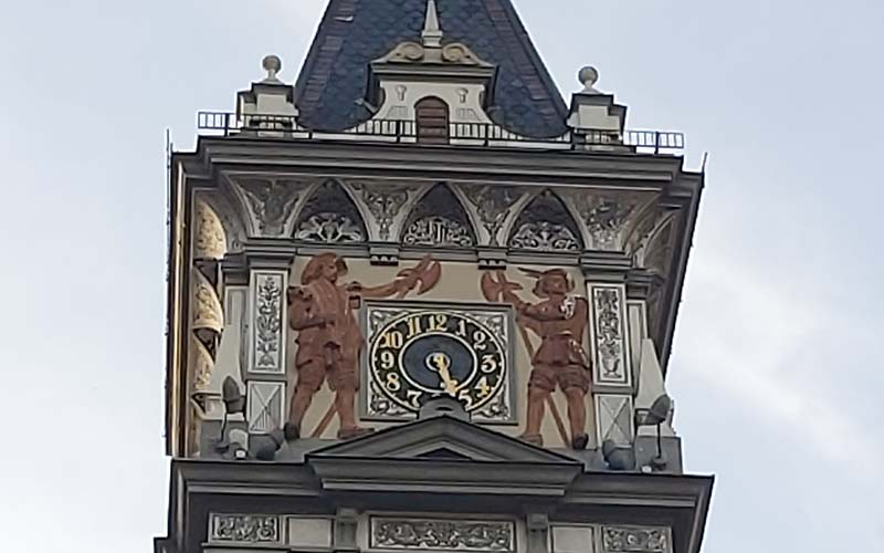 Der Turm vom Neuen Rathaus in Prachatice