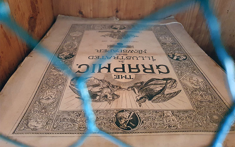 In der Bibliothek von Schloss Kačina