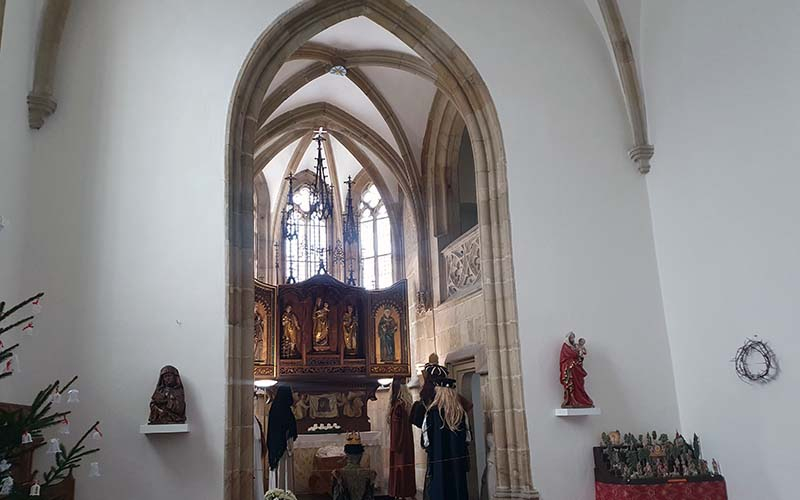 Blick in die Kapelle der Burg Šternberk