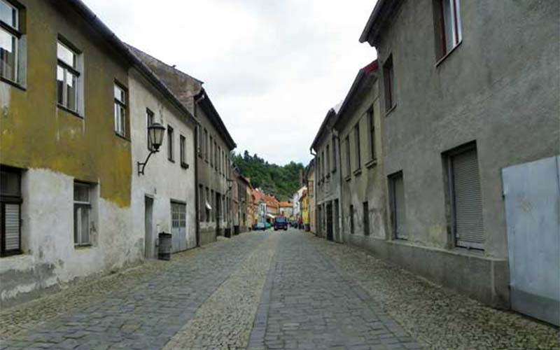 Eine Gasse in Třebič
