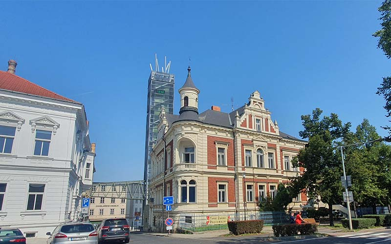 Blick zum Hopfenleuchtturm