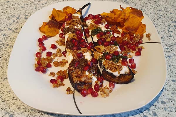 Geröstete Auberginen - Bademjoon e Tanoori