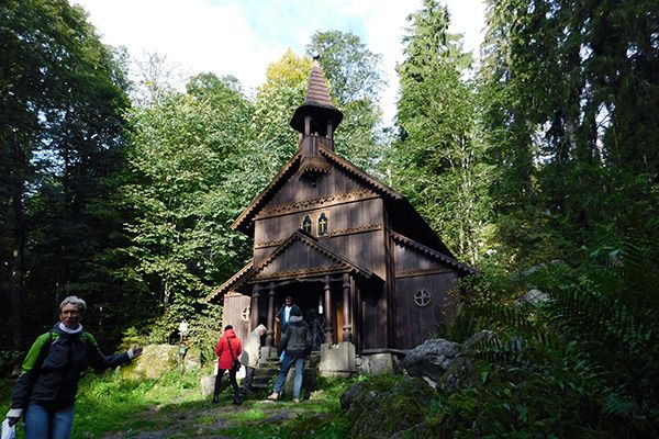 Die Stožec-Kapelle im Böhmerwald